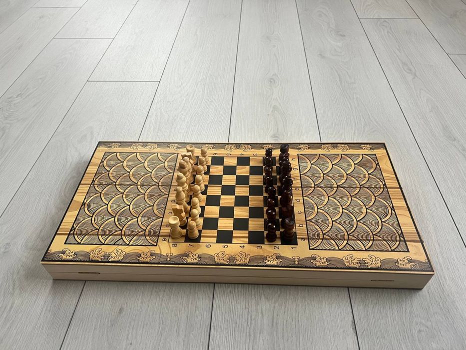 Шахмати шашки нарди 3в1