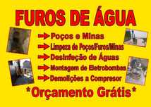 Furos de Água Poços/Minas/Eletrobombas/Demolições