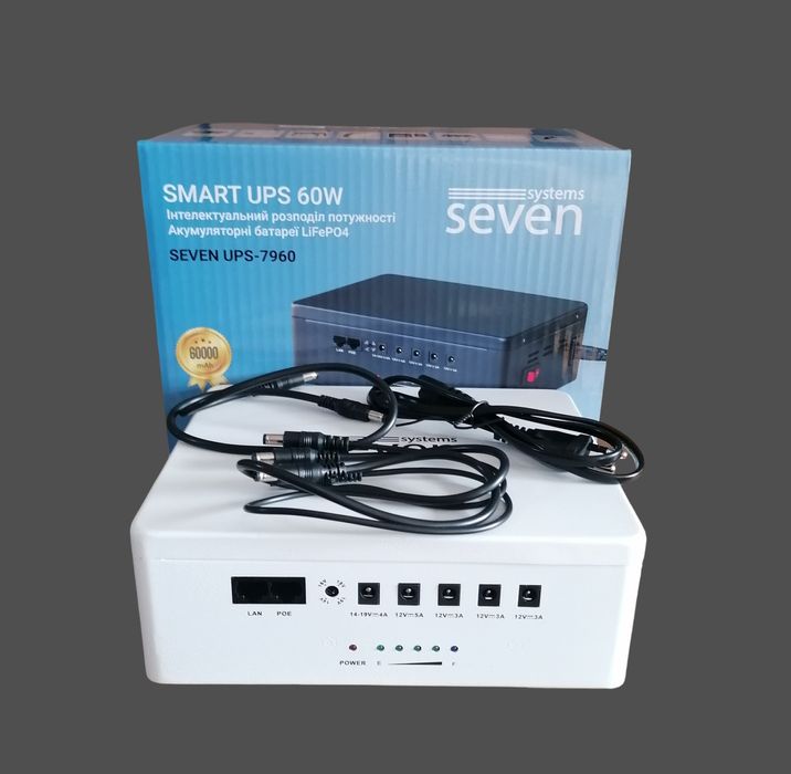 ДБЖ SEVEN UPS-7960 v2 white 60000 мАг 60 Вт LiFePO4