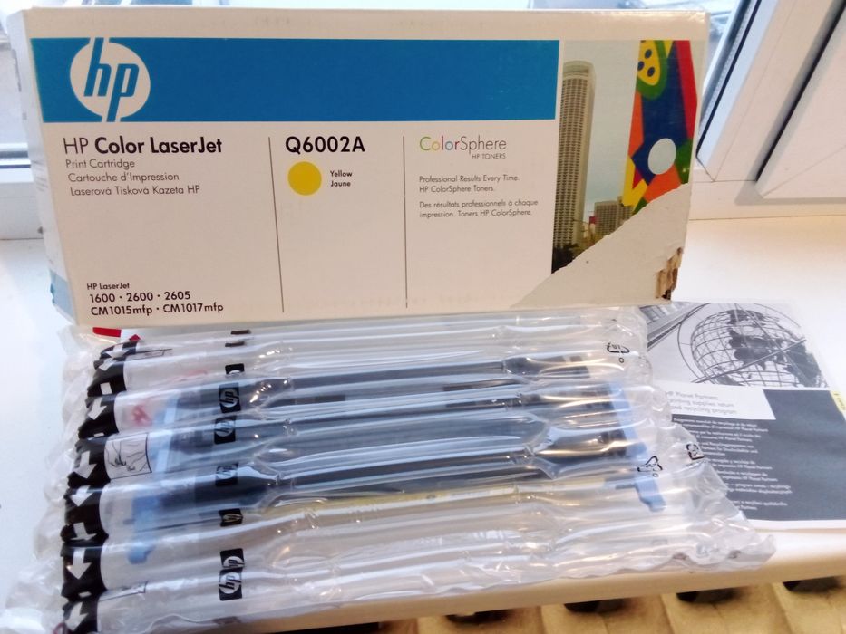 Тонер-Картридж HP LaserJet 124A Q6002A Желтый НОВЫЙ ОРИГИНАЛ