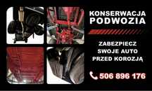 Konserwacja podwozi osobowe PIASKOWANIE