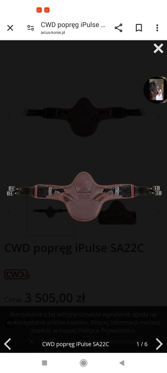 Sprzedam popręg cwd mierzący plus.