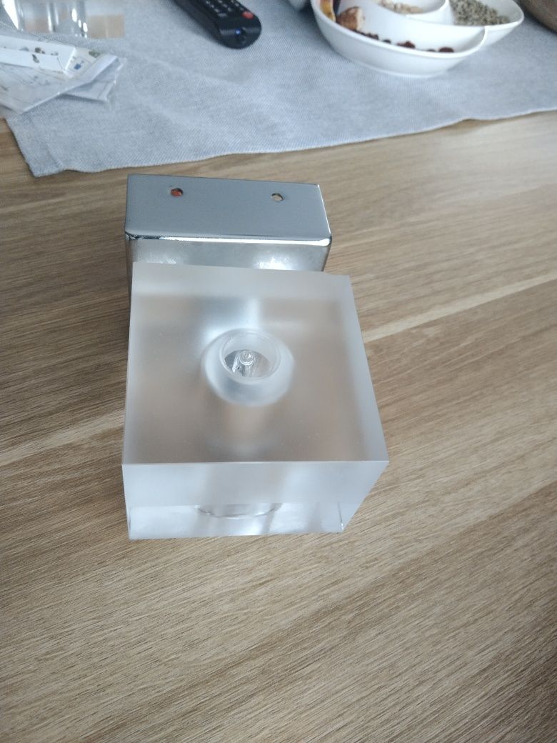 Lampa sufitowa szklana oraz klinkiety