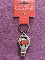 Металлический брелок открывалка и кусачки для ногтей Manchester
