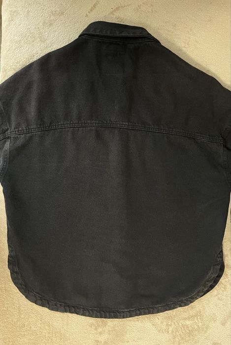 Джинсова куртка/сорочка чорного-сірого кольору, розмір 36 (від s до l)