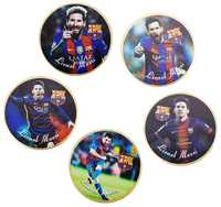 5 x LEO MESSI Barcelona Moneta Medal Numizmat Złoto 24 karat Au 40 mm