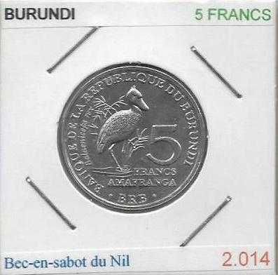 Moedas - - - Burundi - - - "Pássaros"