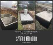 Zbiorniki na deszczówkę Szamba betonowe   2m3-14m3 Montaż Transport