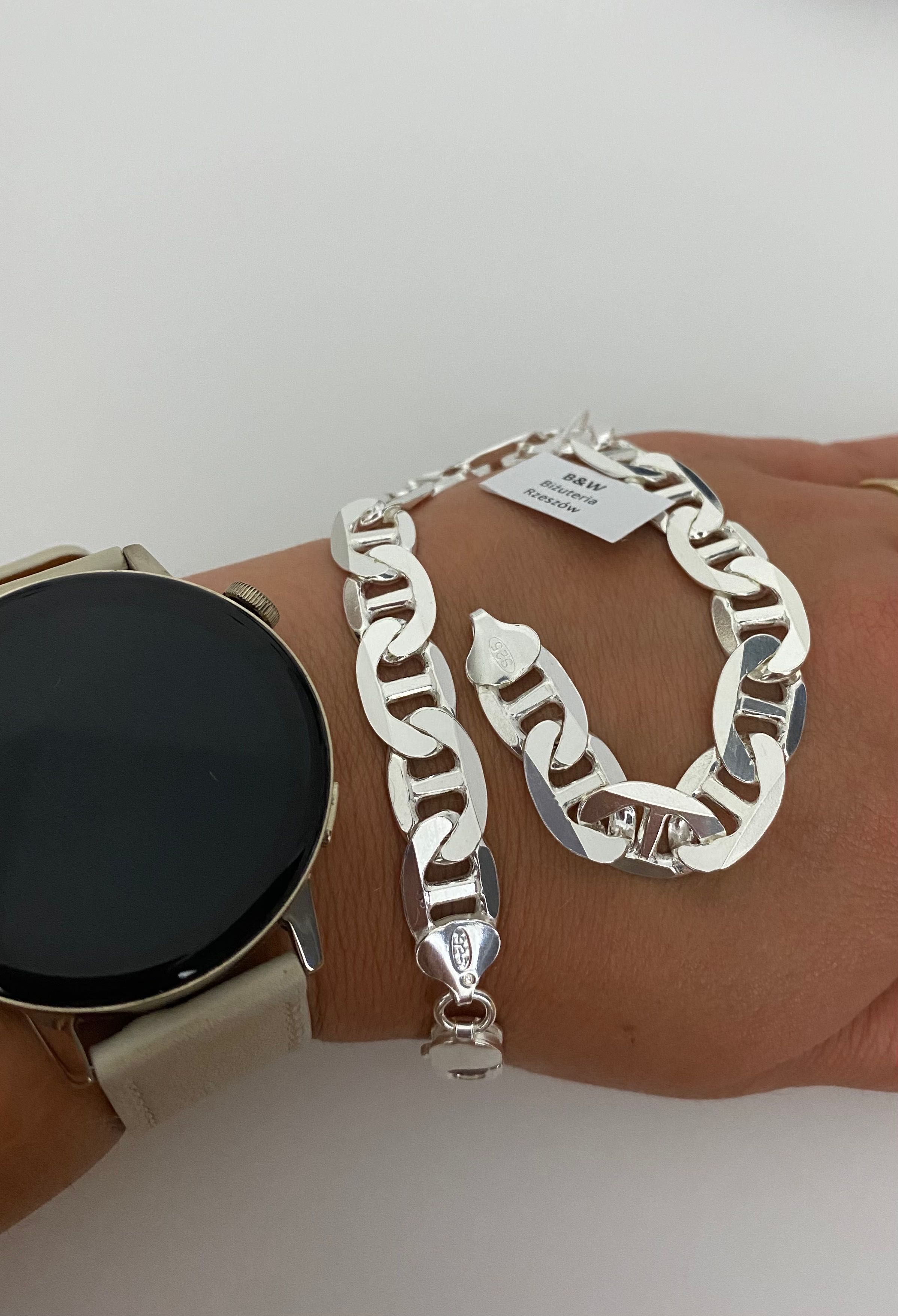 Nowa Srebrna bransoleta GUCCI szerokość 10.3mm próbav925. Sklep