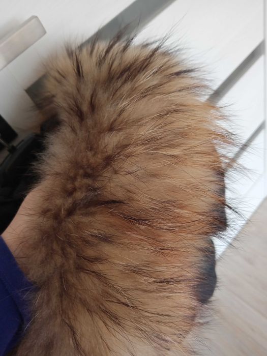 Ciepła kurtka Rockandblue roz. 34 puch kaczy naturalne futro