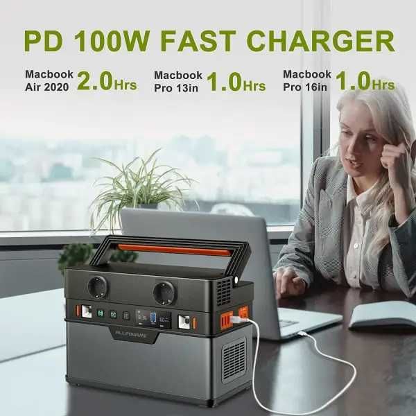 ⇒ Зарядная станция AllPowers 700W/606Wh, две розетки 220V, 164000mAh