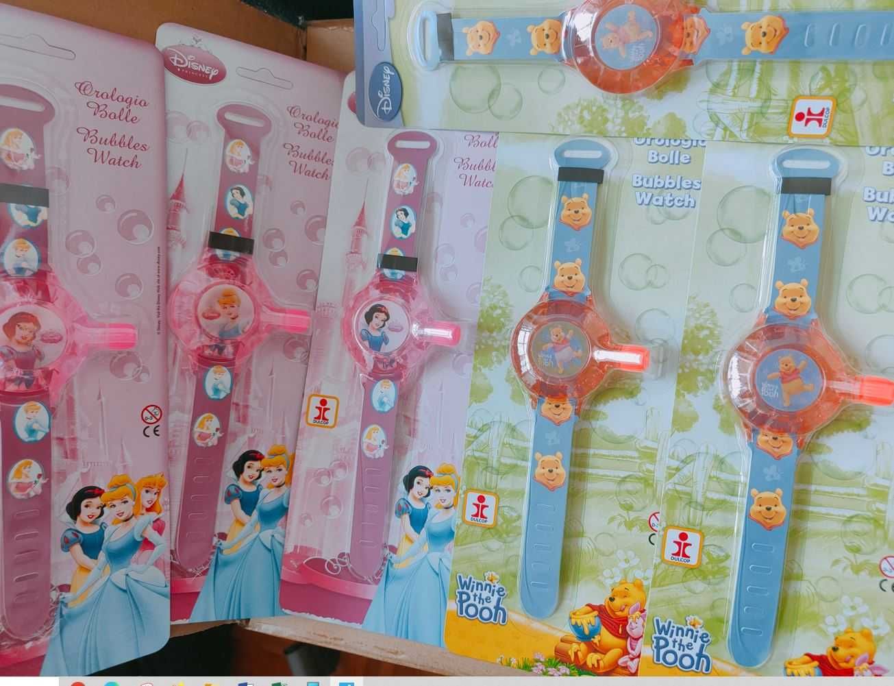 Relógio Bolas de Sabão Princesas/Winnie (2€ a 4€ cada conforme quant.)