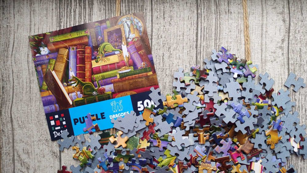 Пазли De.tail Книги про драконів 500 елементів 32х47 см