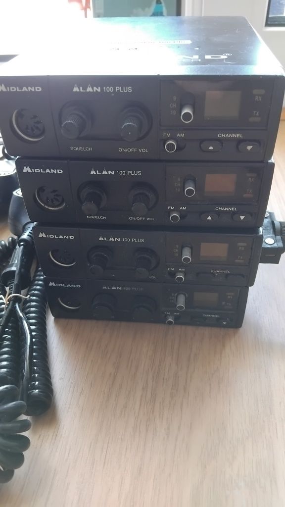 4x Radio CB Alan Midland 100 Plus na części