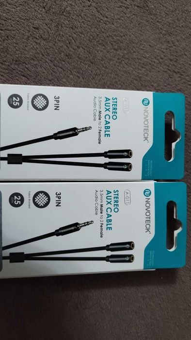 Cabo stereo aux 2 em 1