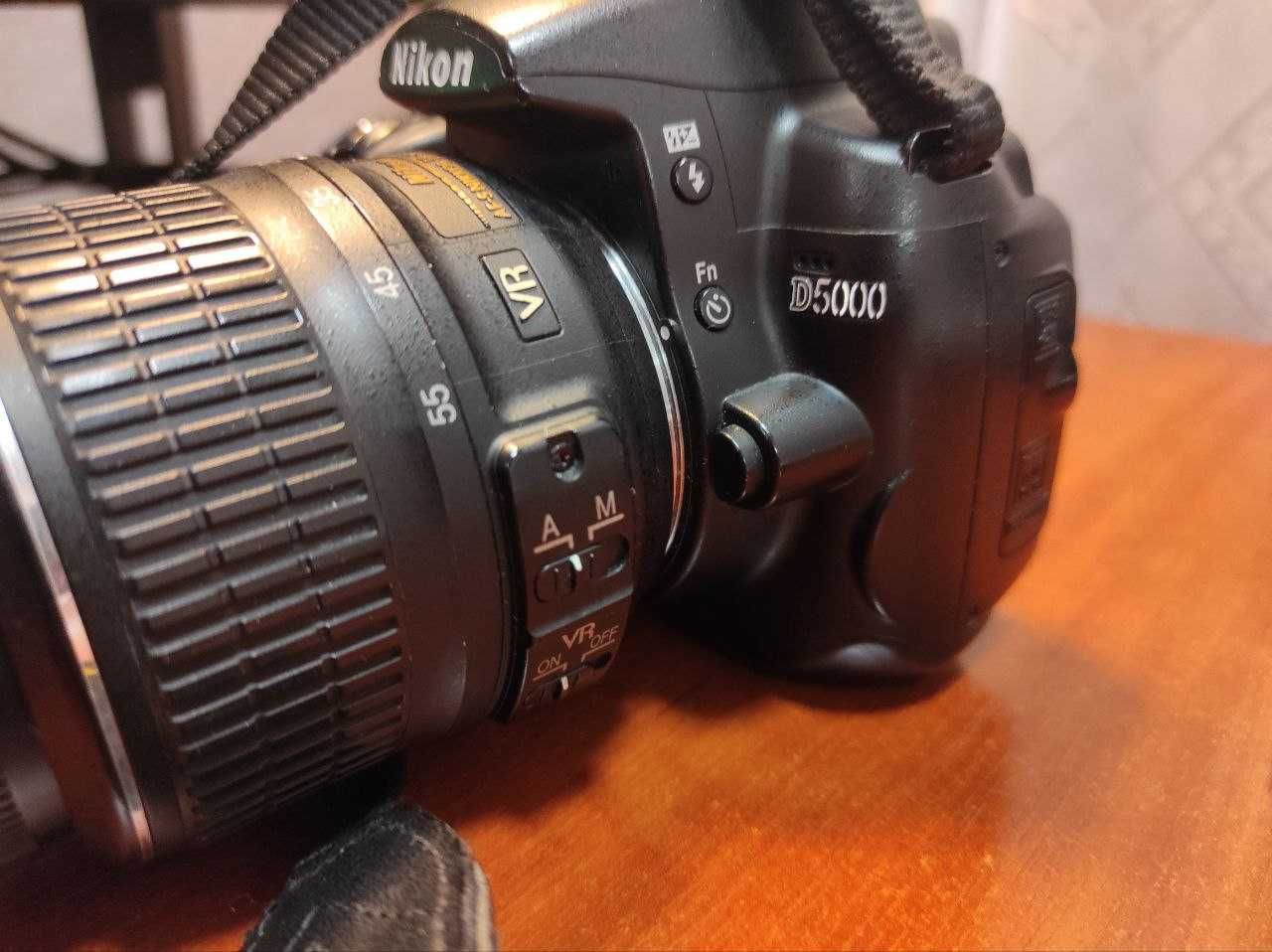 Фотоаппарат NIKON D5000 18-55 VR KIT + карта памяти, фильтр и сумка