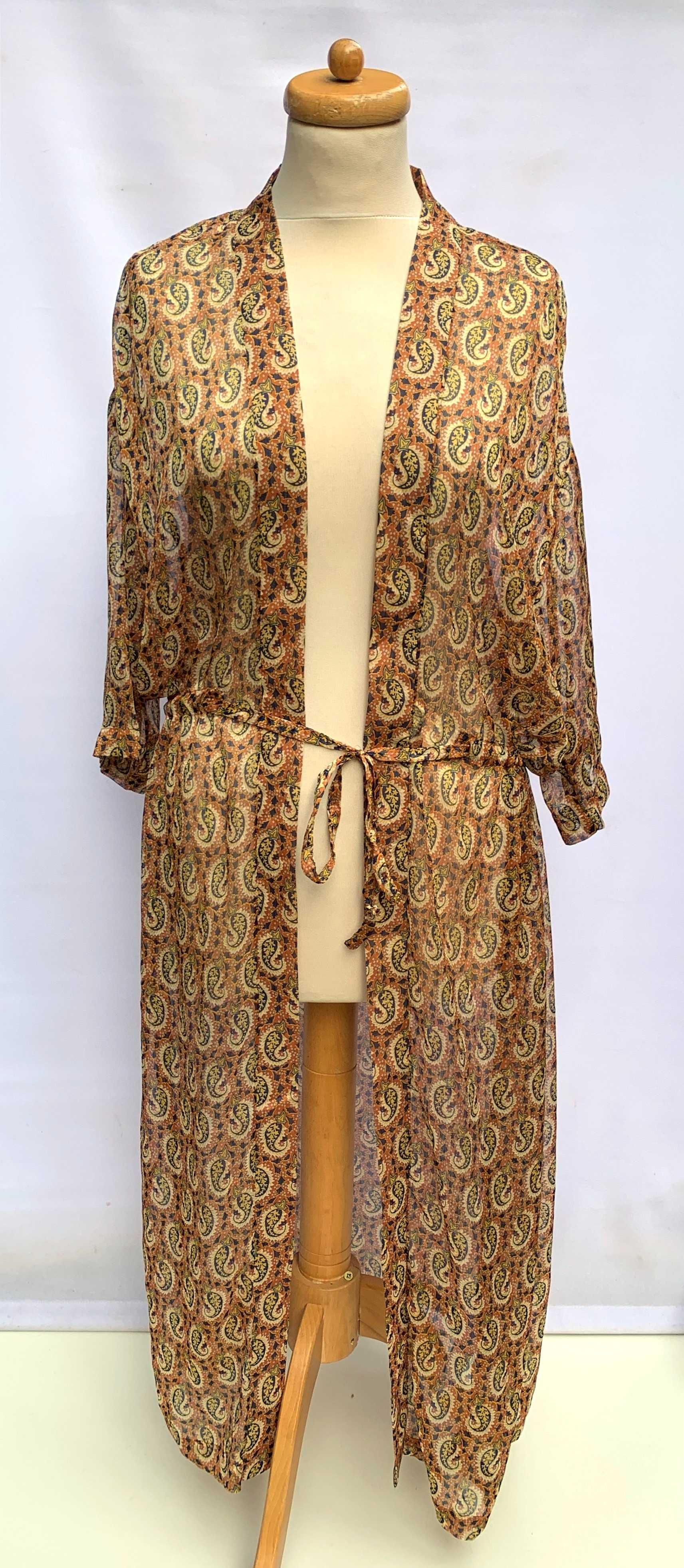 Kimono Pareo Narzutka M 38 Wzory Długie Dranella Boho