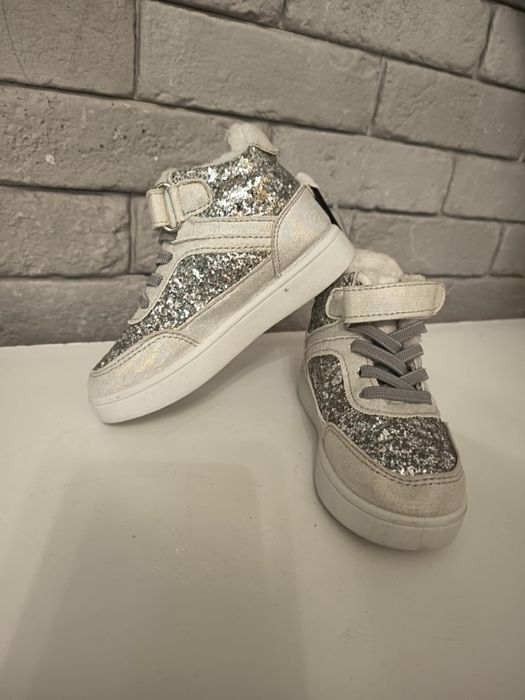 Nowe buty ocieplane za kostke brokatowe 24