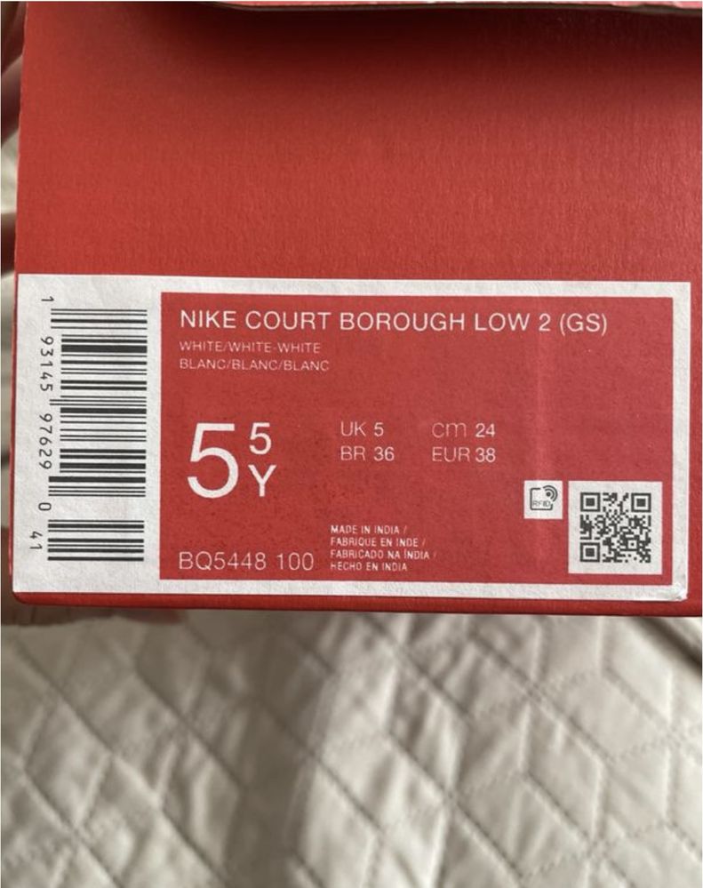 Кросівки кроссовки nike court borough low 2 білі нові