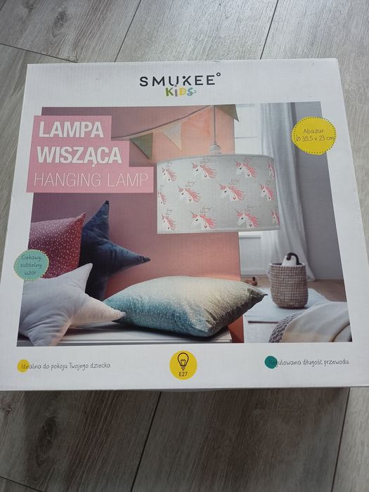 Lampa wisząca abażur w jednorożce