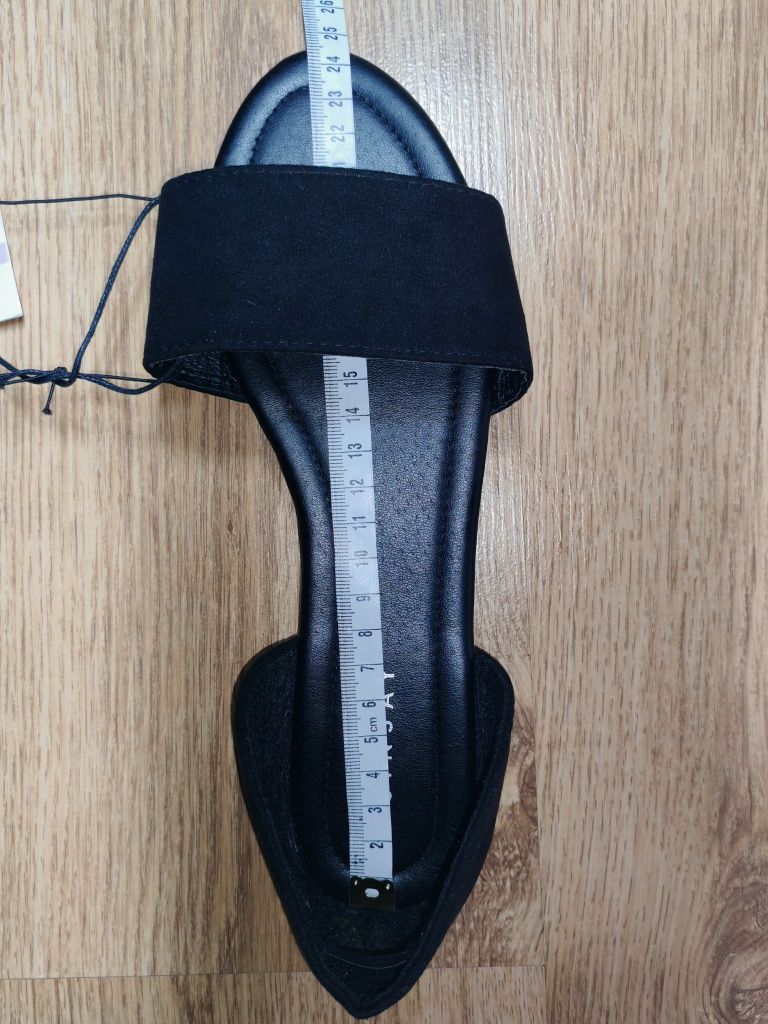 Nowe czarne buty sandały baleriny na lato Sinsay