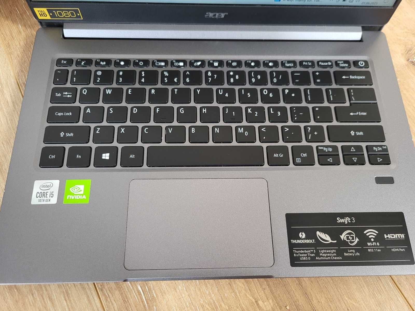 Notebook Laptop Acer Swift 3 I5-1035G1 8GB 1 TB