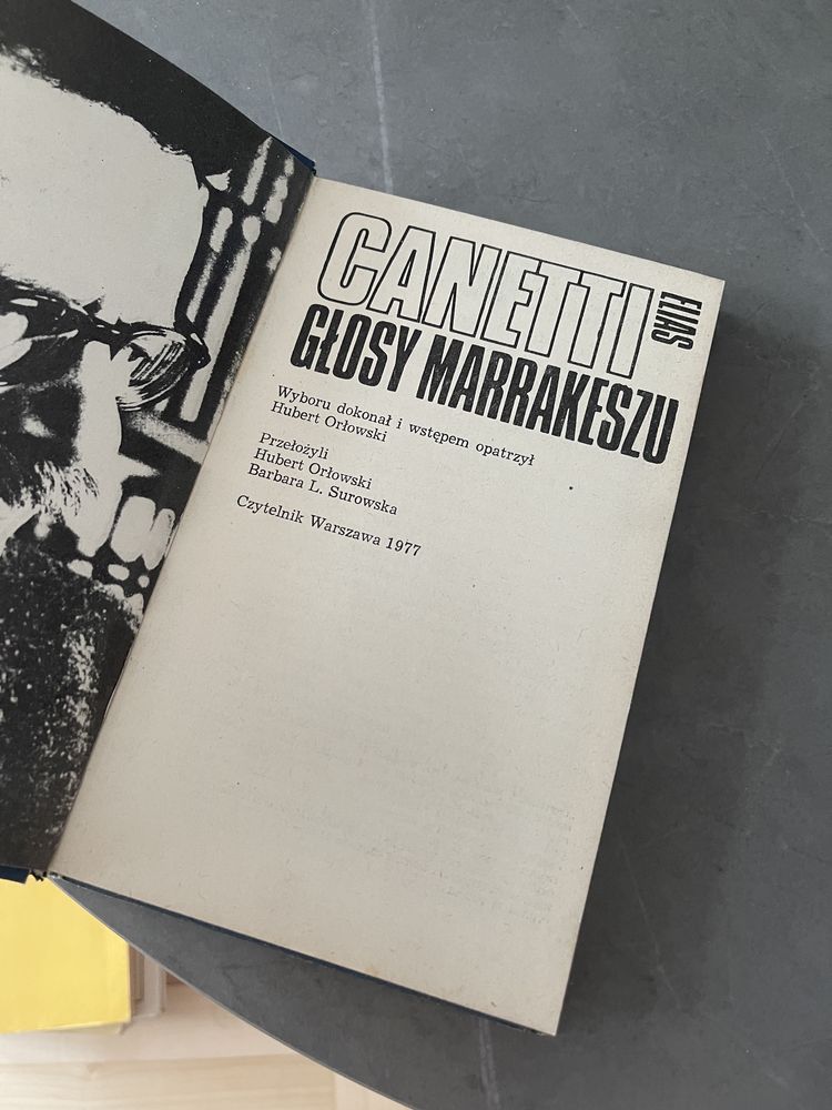 Elias Canetti Głosy Marrakeszu