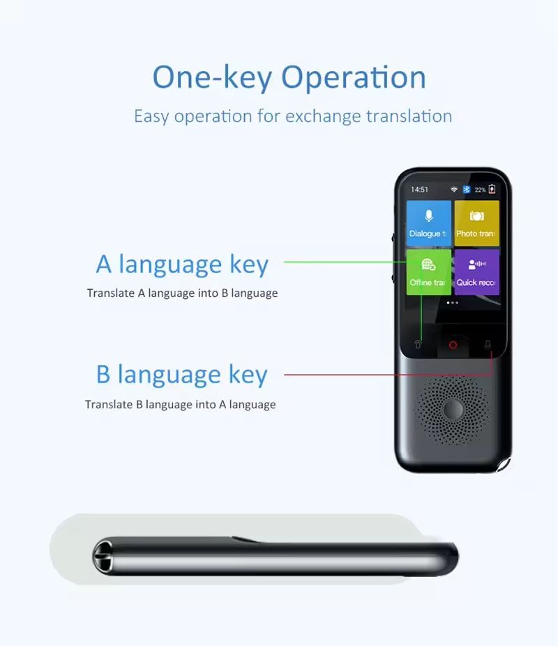 Голосовий перекладач LEORY T11 Wi-Fi (138 мов).