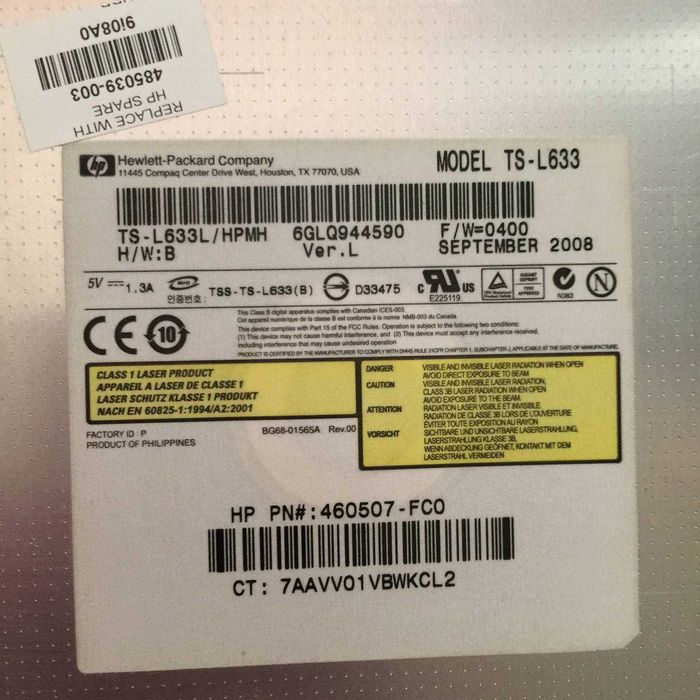 Ноутбучний оптичний привод, дисковод ноутбука TS — L633 Привод cd dvd