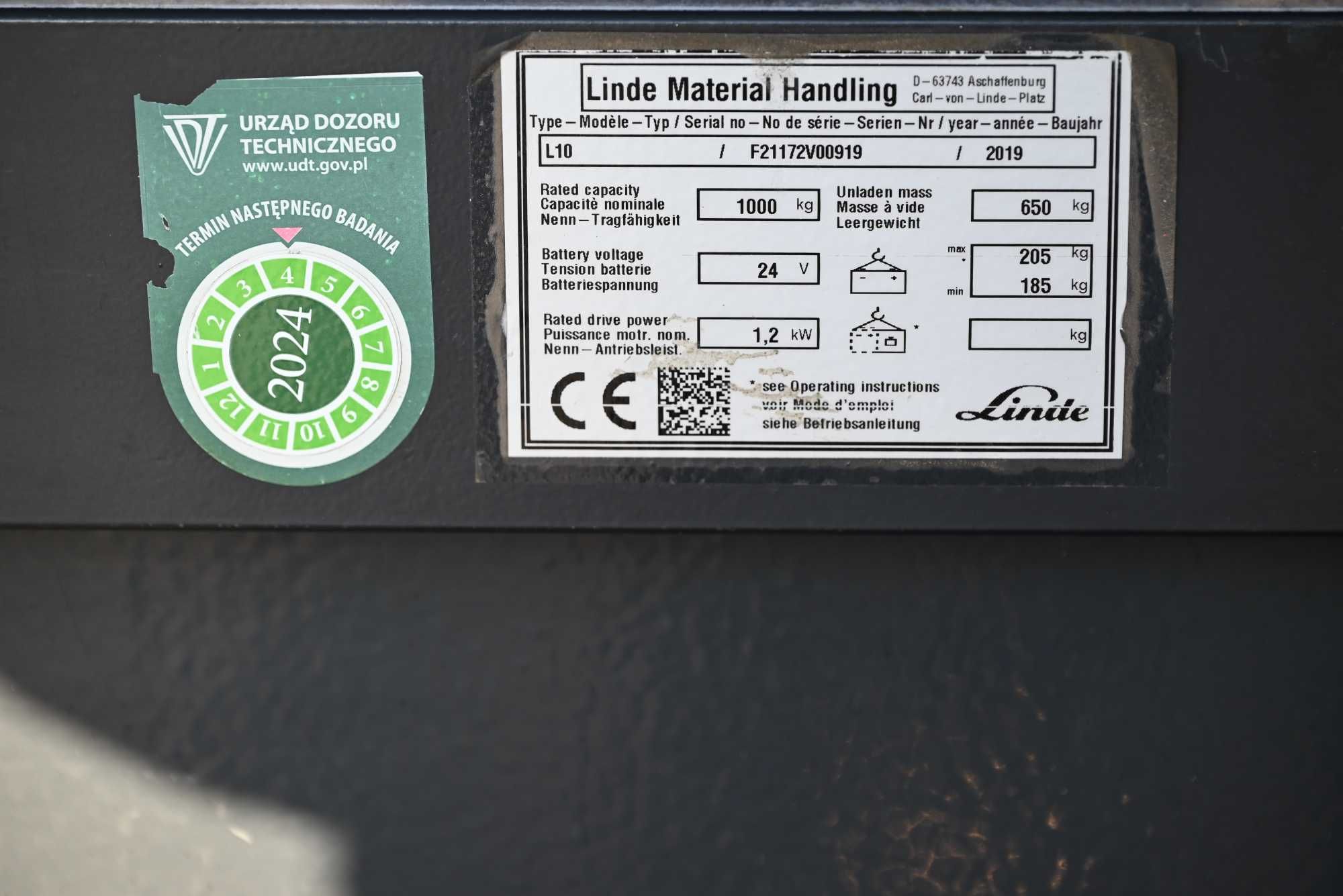 Paleciak elektryczny Linde L10 Duplex 410cm 2019rok FHP 333