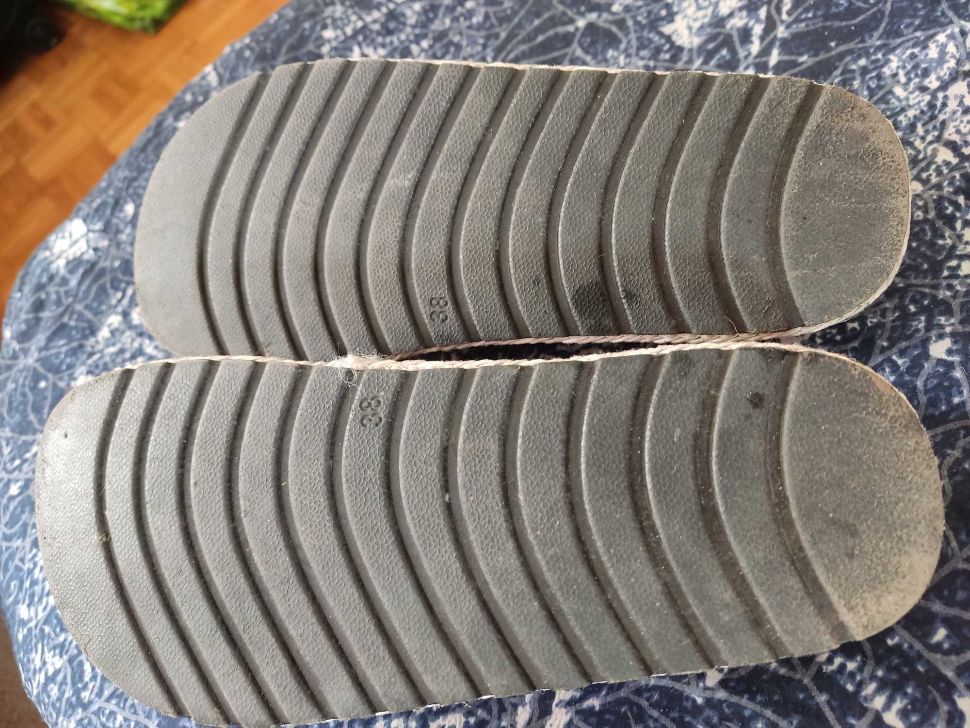 Klapki espadryle,r.38