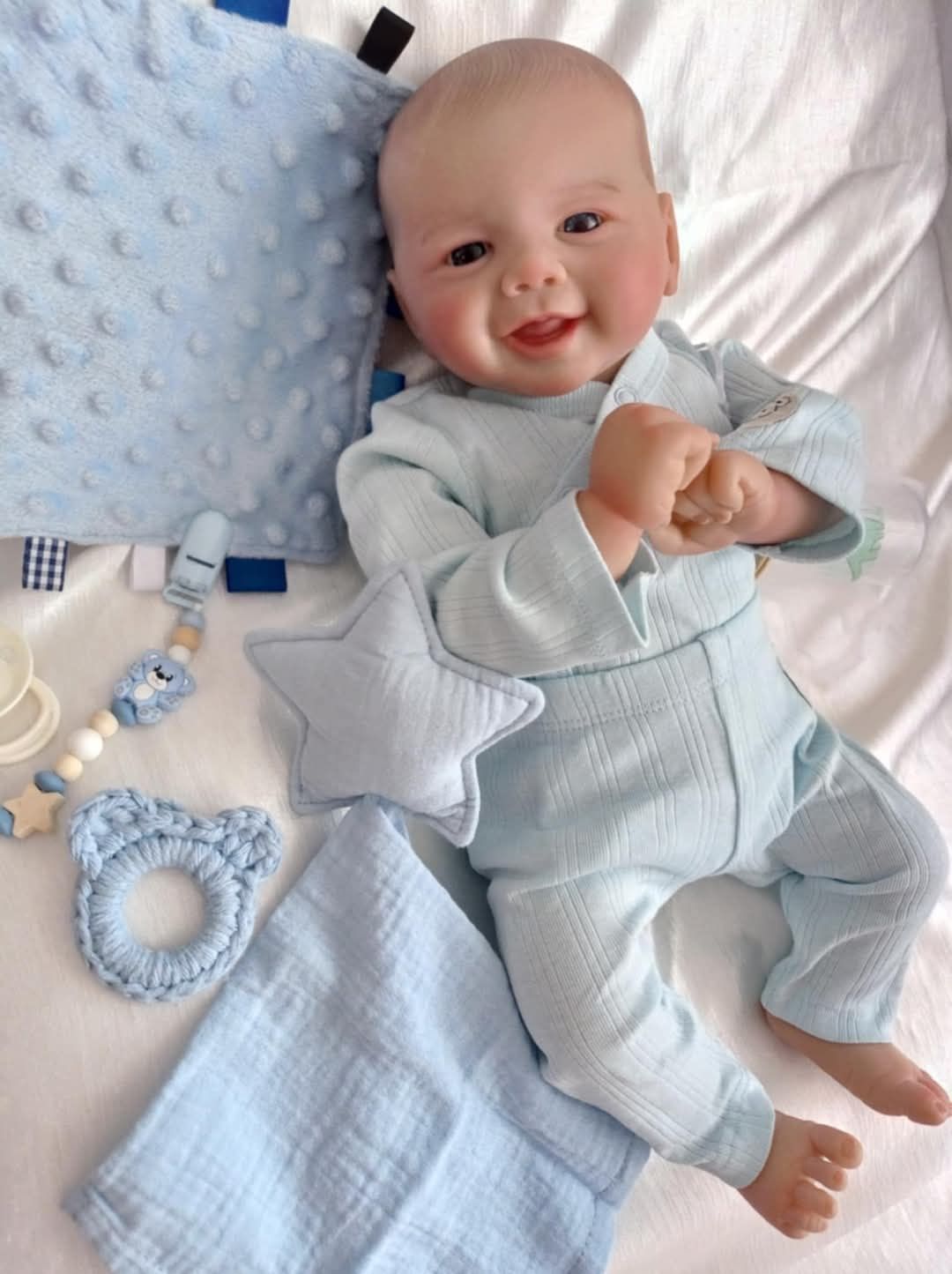 Lalka chłopczyk w typie Reborn z wyprawką prezent lala chłopiec