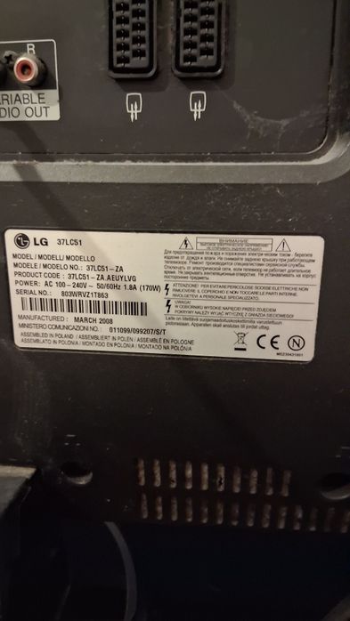 Telewizor LG, 37 cali + dekoder