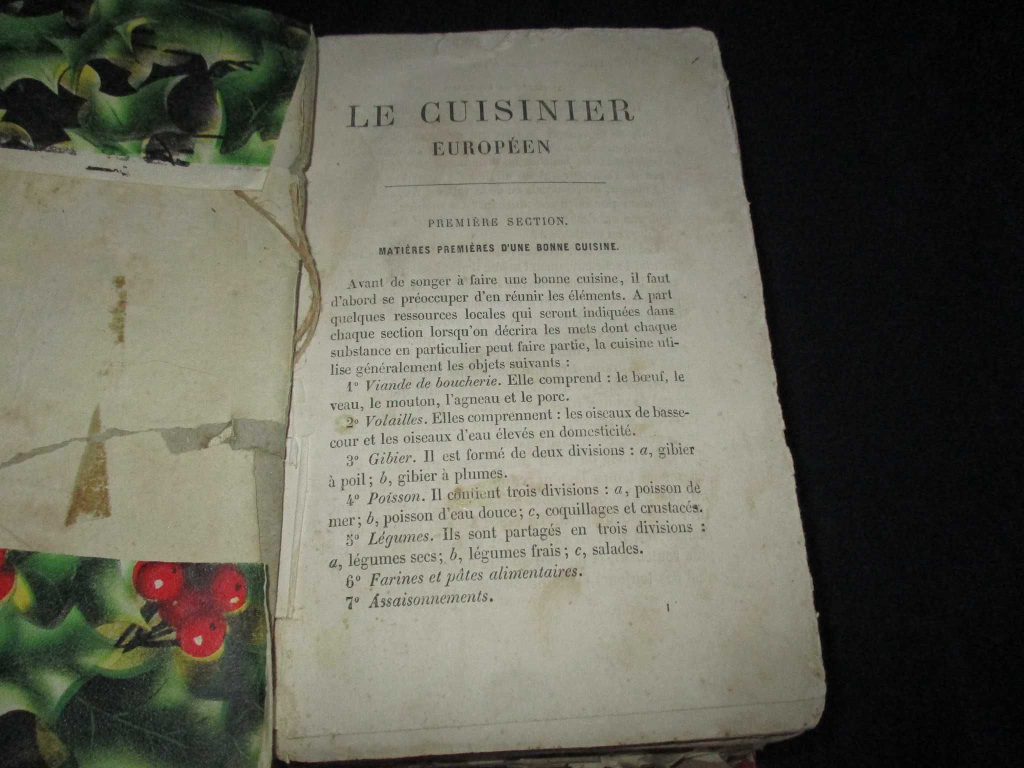 Livro Le Cuisinier Européen Jules Breteuil Culinária Vintage