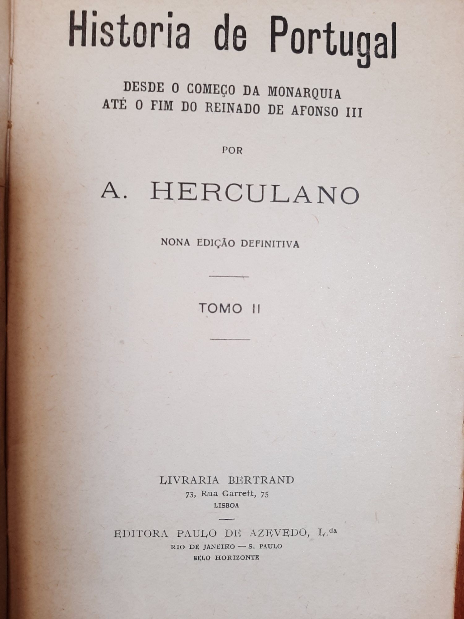 Obras de Alexandre Herculano 9a edição