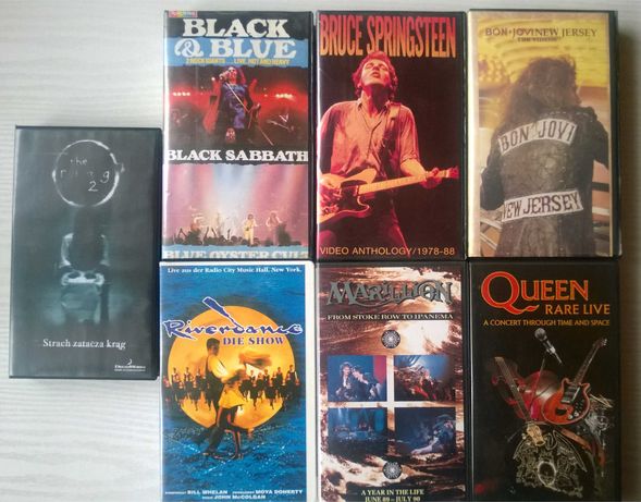 VHS koncerty legend rocka 5 szt + 2 gratis