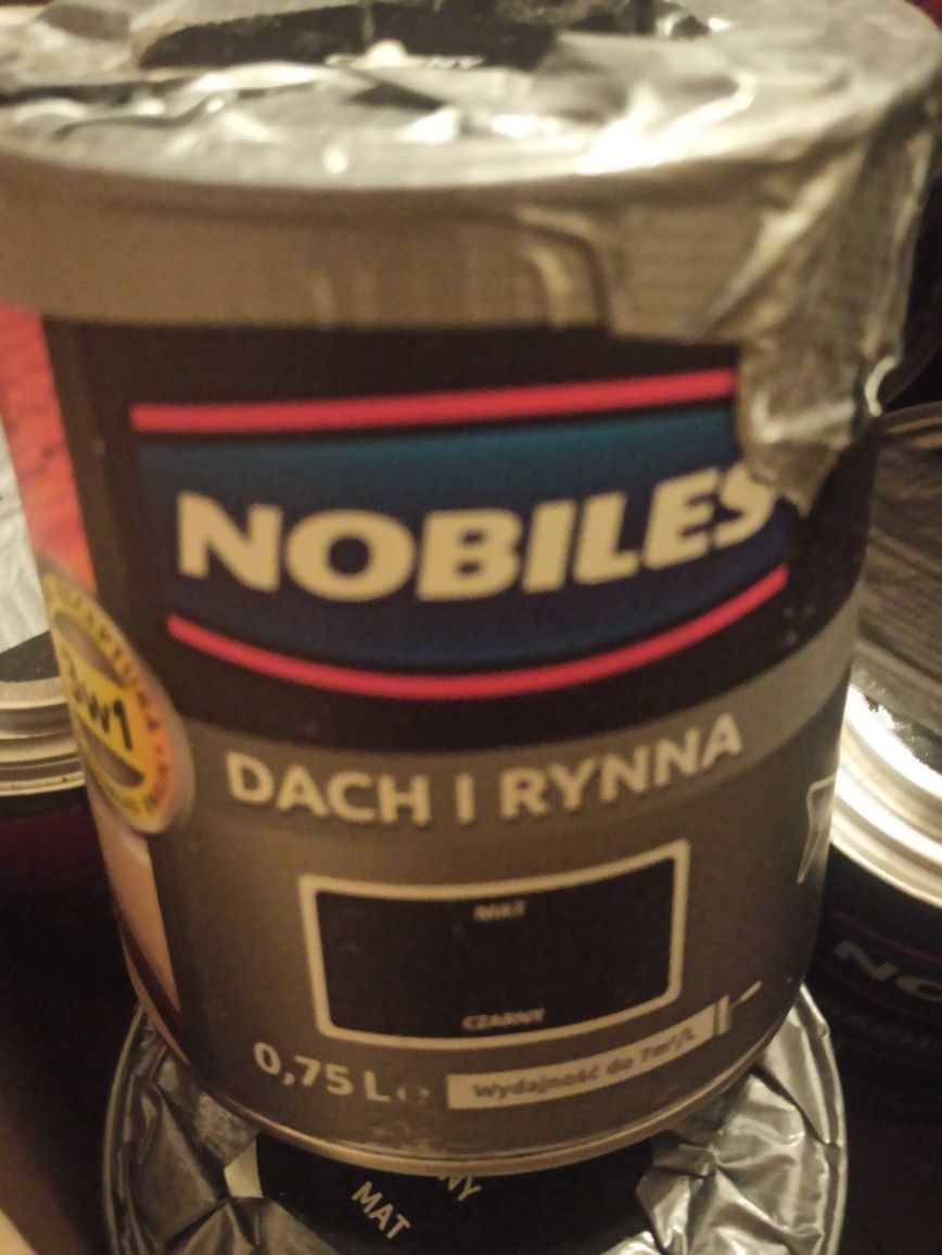 Farba Nobiles dach i rynna czarny 6 x 0,75l