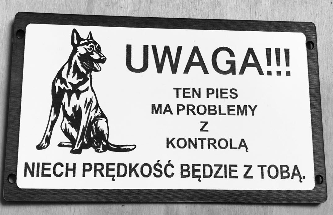 Tabliczki uwaga pies