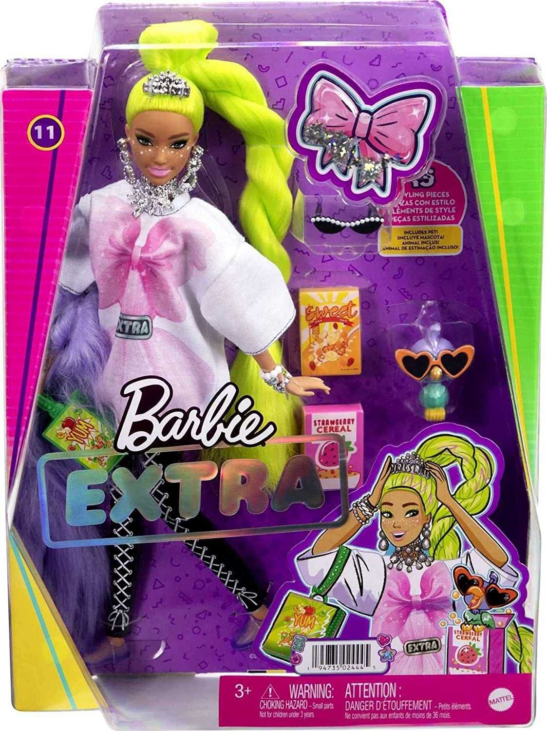 Барби Экстра неоново-зелеными волосы Barbie Extra Neon Green Hair №11