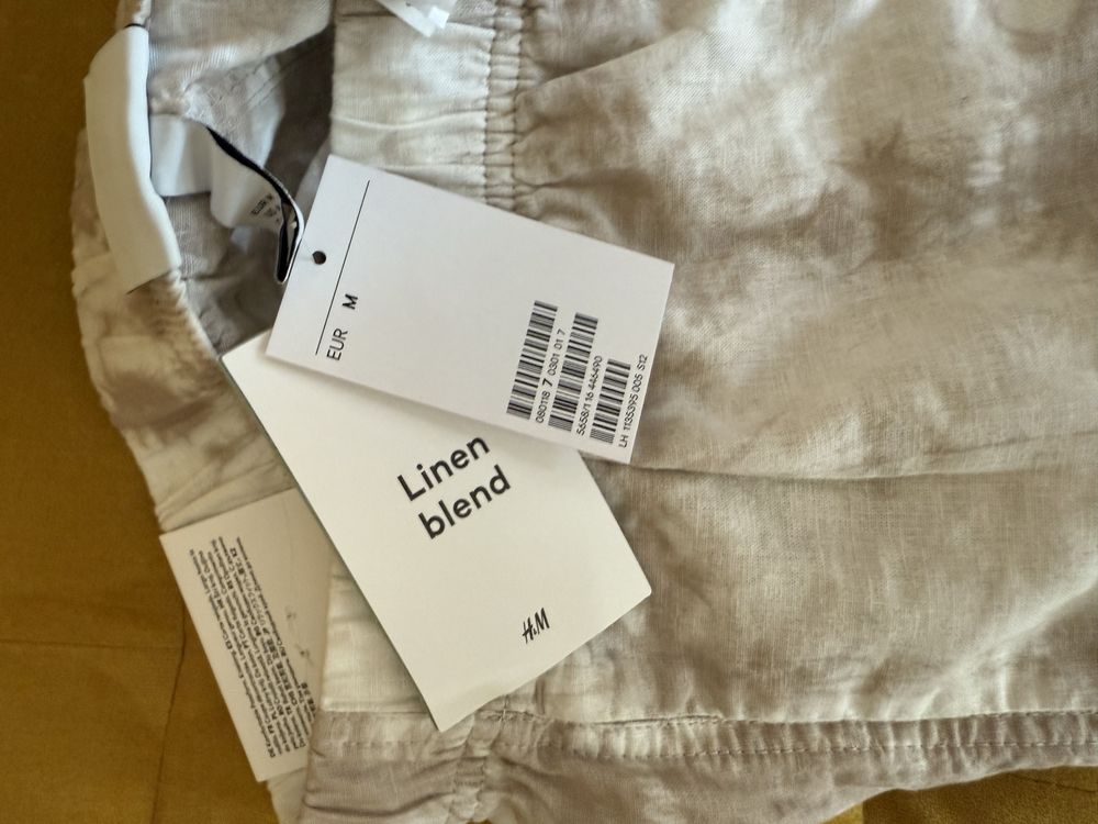Spodenki lniane h&m nowe oryginal modny kroj