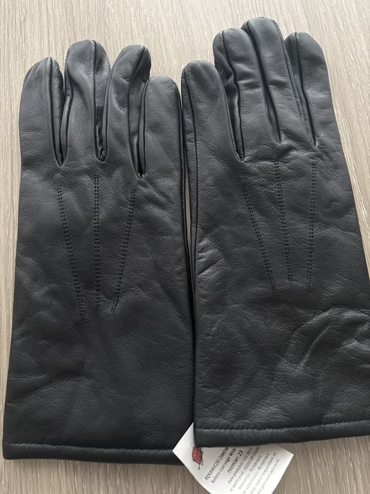 Skórzane rękawiczki zimowe 964/MON rozm. 23