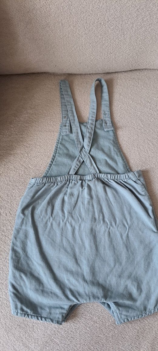 Lniane spodenki rampersy Next r.86