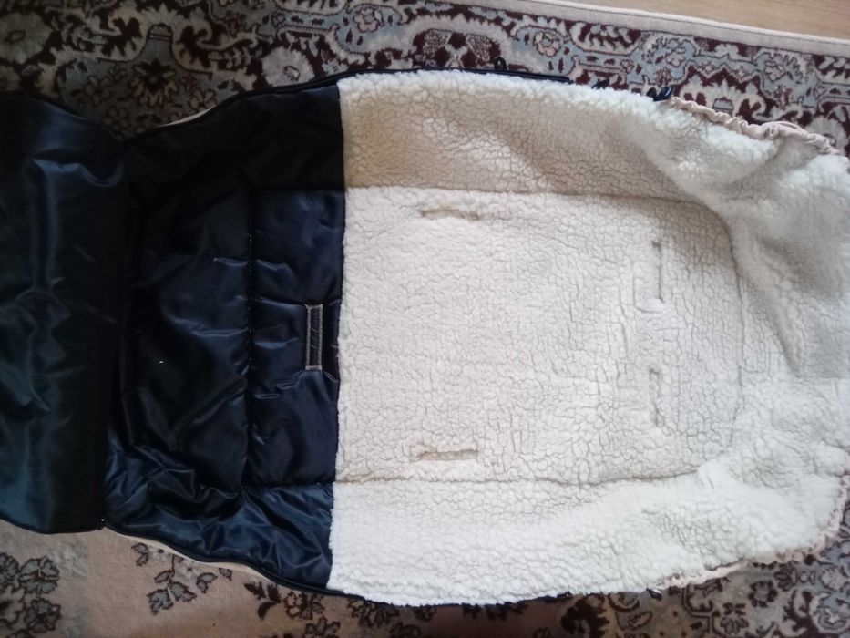 Теплий конверт на овчині у візок