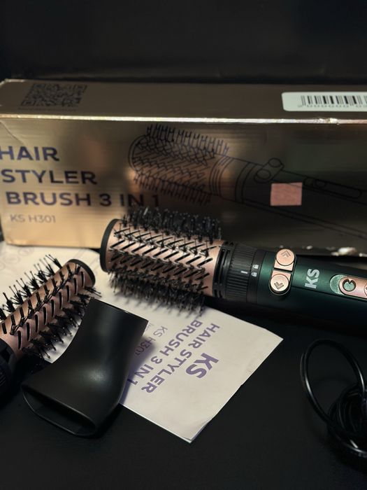 Фен-щітка для волосся KS 3 в 1, 1000 Вт