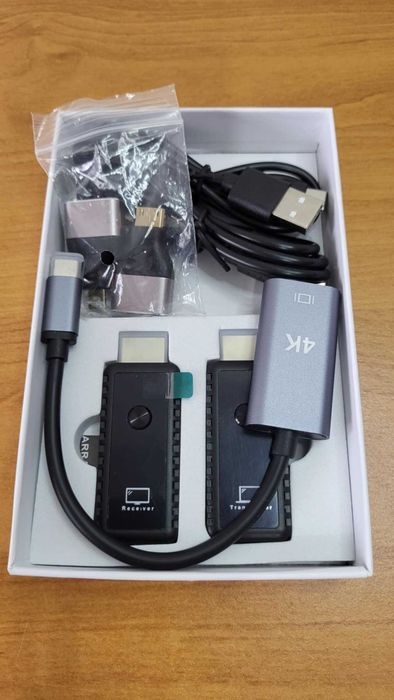 Bezprzewodowy nadajnik i odbiornik HDMI, obsługa 4K, Plug & Play