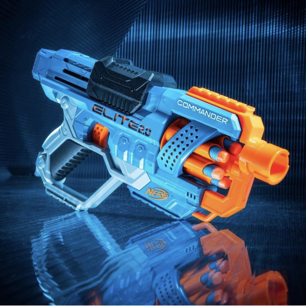 Бластер Nerf Elite 2.0 Commander, чітко на 27 метрів, 12 стріл