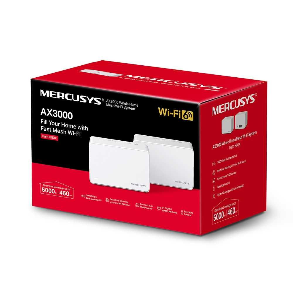 Новая Гигабит 5ГГц Mesh WI-FI Система Mercusys Halo H80X AX3000 Роутер