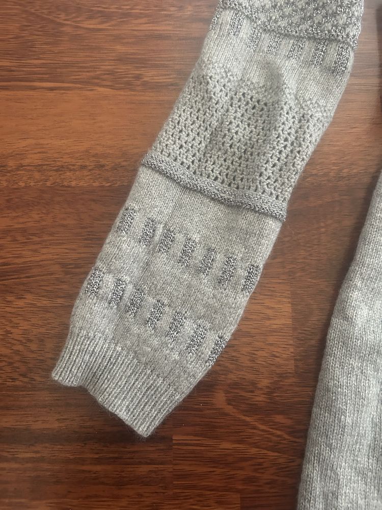 Sukienka tunika damska sweterkowa szara XS H&M