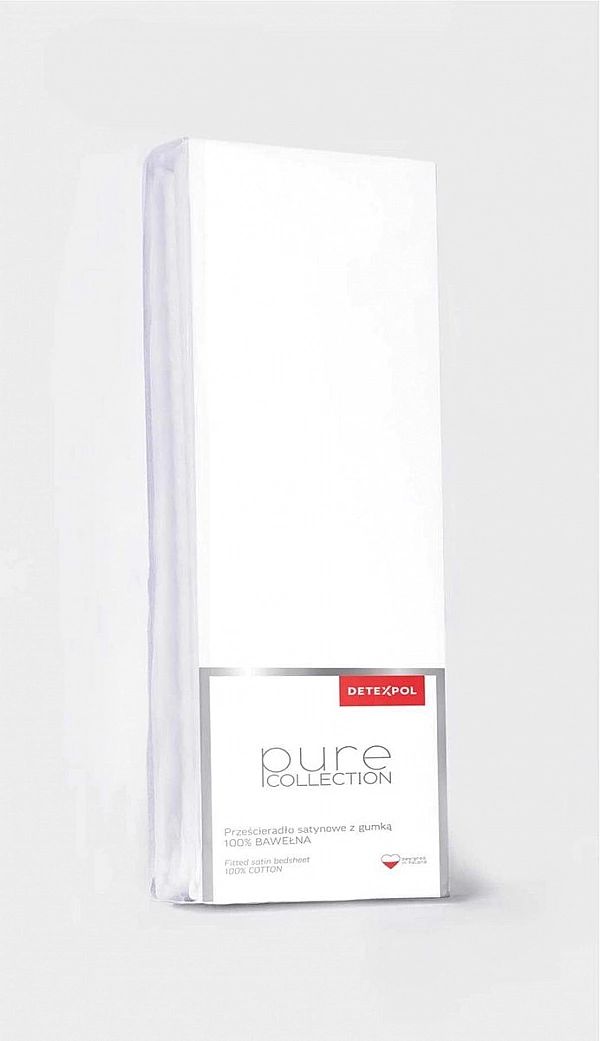 Prześcieradło 220x200 Bawełniane Satynowe z Gumką Pure