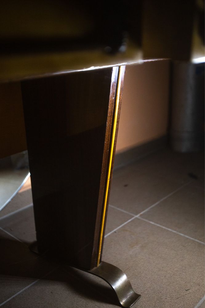Toaletka drewniana z lustrem kryształowym lata 70 prl